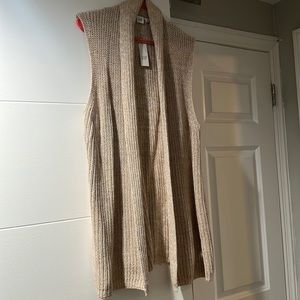 Oatmeal colored sweater vest